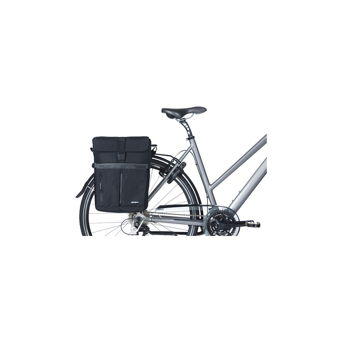 Sacoche Basil Move MIK Studs montee sur un velo