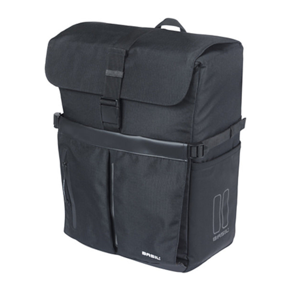 Sacoche vélo Basil Move MIK Studs 15 L coloris Noir – vue de face