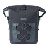 Sacoche vélo Basil Navigator Waterproof M MIK Studs 14 L coloris Noir – poche elastique reflechissante en facade