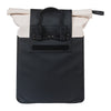 Sacoche vélo Basil Vive Shopper MIK Hooks 20 L coloris Blanc cassé / Noir – dos et crochets MIK Hooks