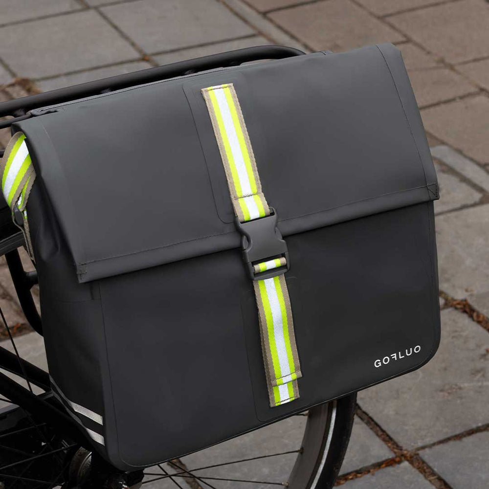Sacoche vélo Gofluo Robin 2.0 coloris Khaki Grey — packshot face