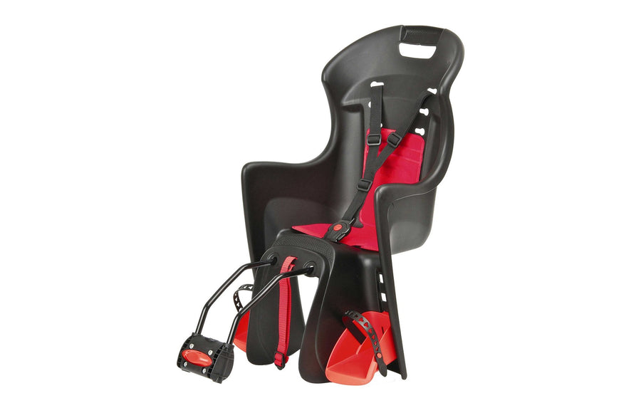 Siège vélo enfant Polisport Boodie fixation cadre noir et rouge