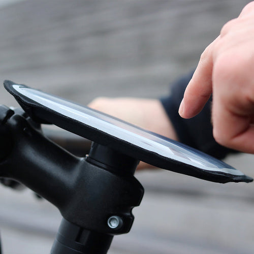 Support téléphone potence Shapeheart avec pochette magnétique sur un vélo