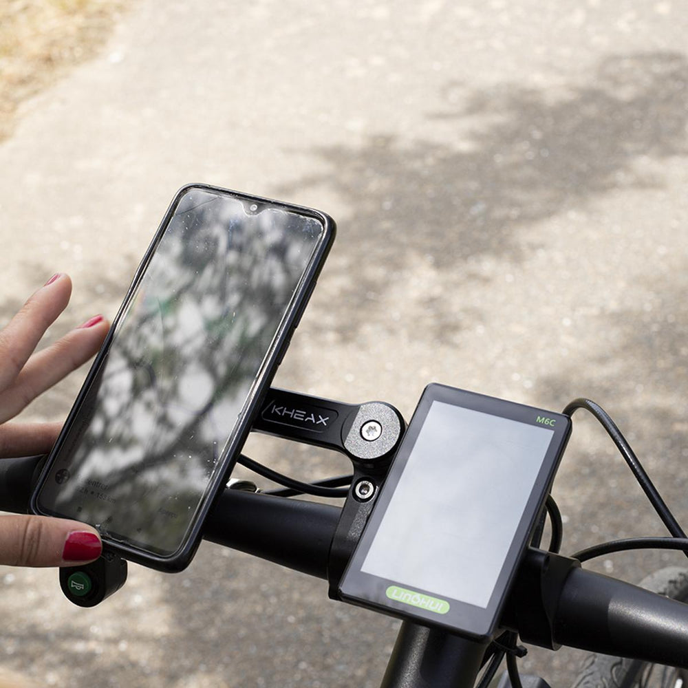 Support téléphone vélo KHEAX alu fixation guidon
