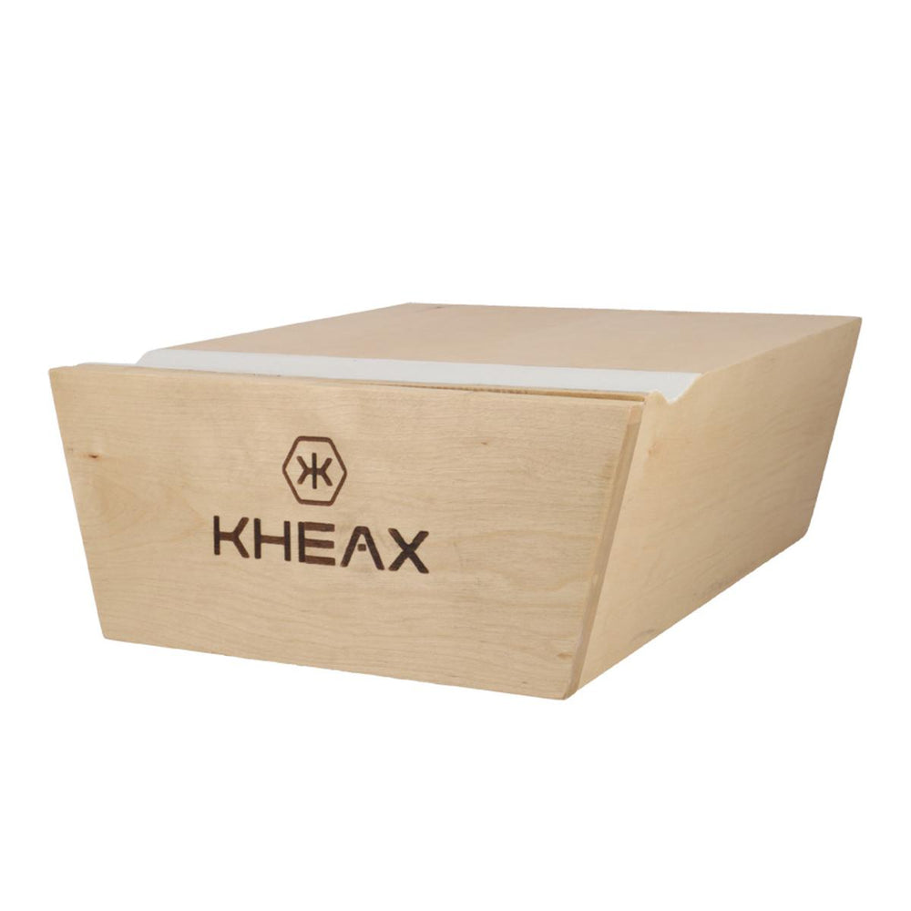 Support vélo mural KHEAX en hêtre avec tiroir