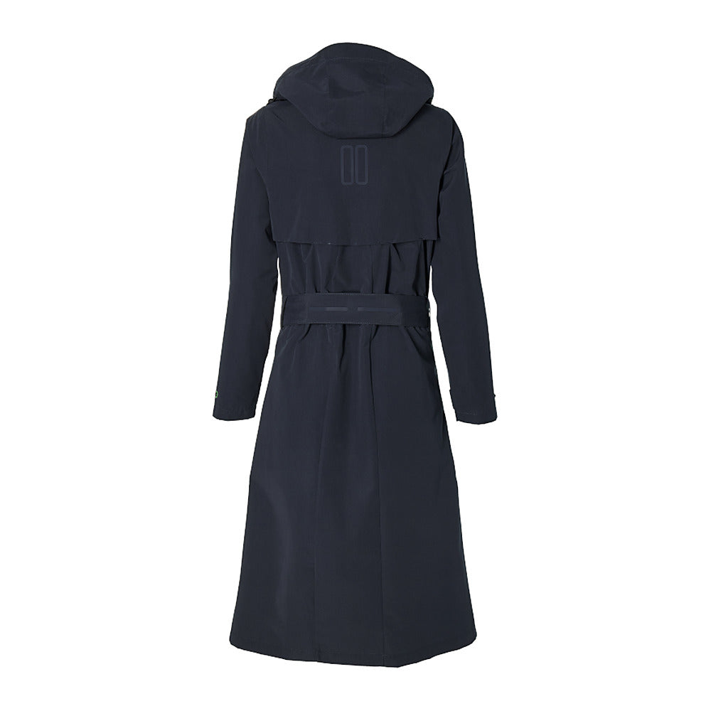 Trench-coat de pluie vélo Basil Mosse femme coloris Bleu Nuit - vue de dos