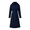 Trench-coat de pluie vélo Basil Mosse femme coloris Bleu Nuit - vue de face ceinture