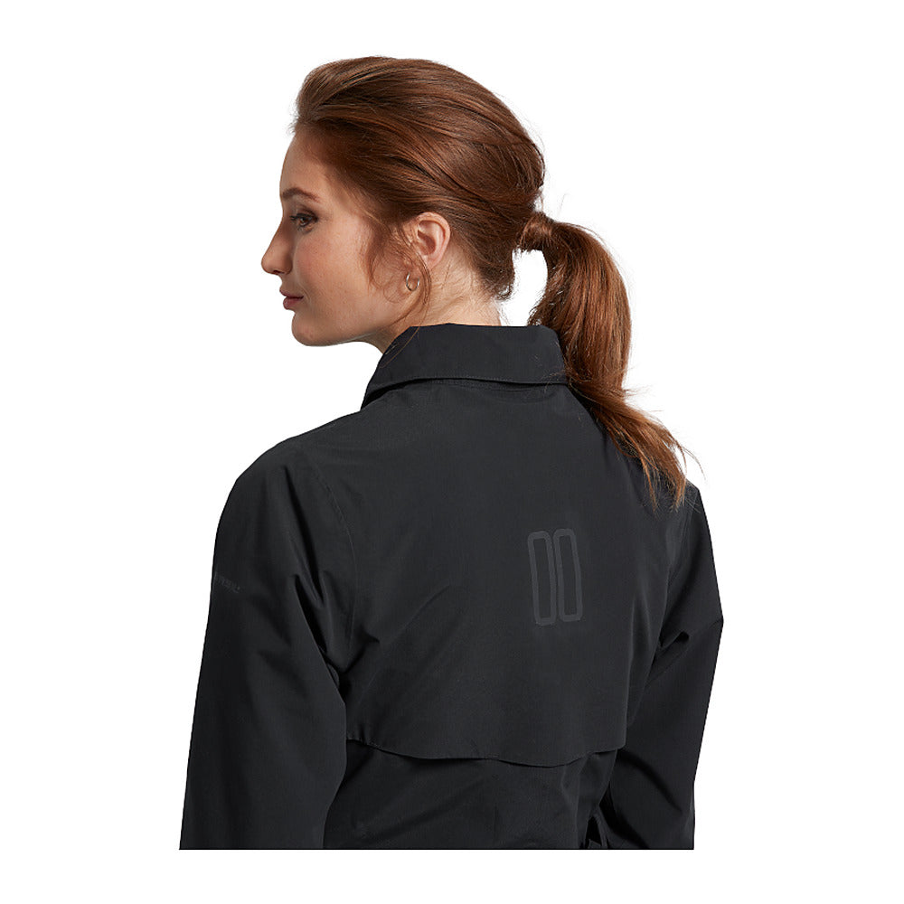 Trench-coat de pluie vélo Basil Mosse femme coloris Jet Black - detail porte