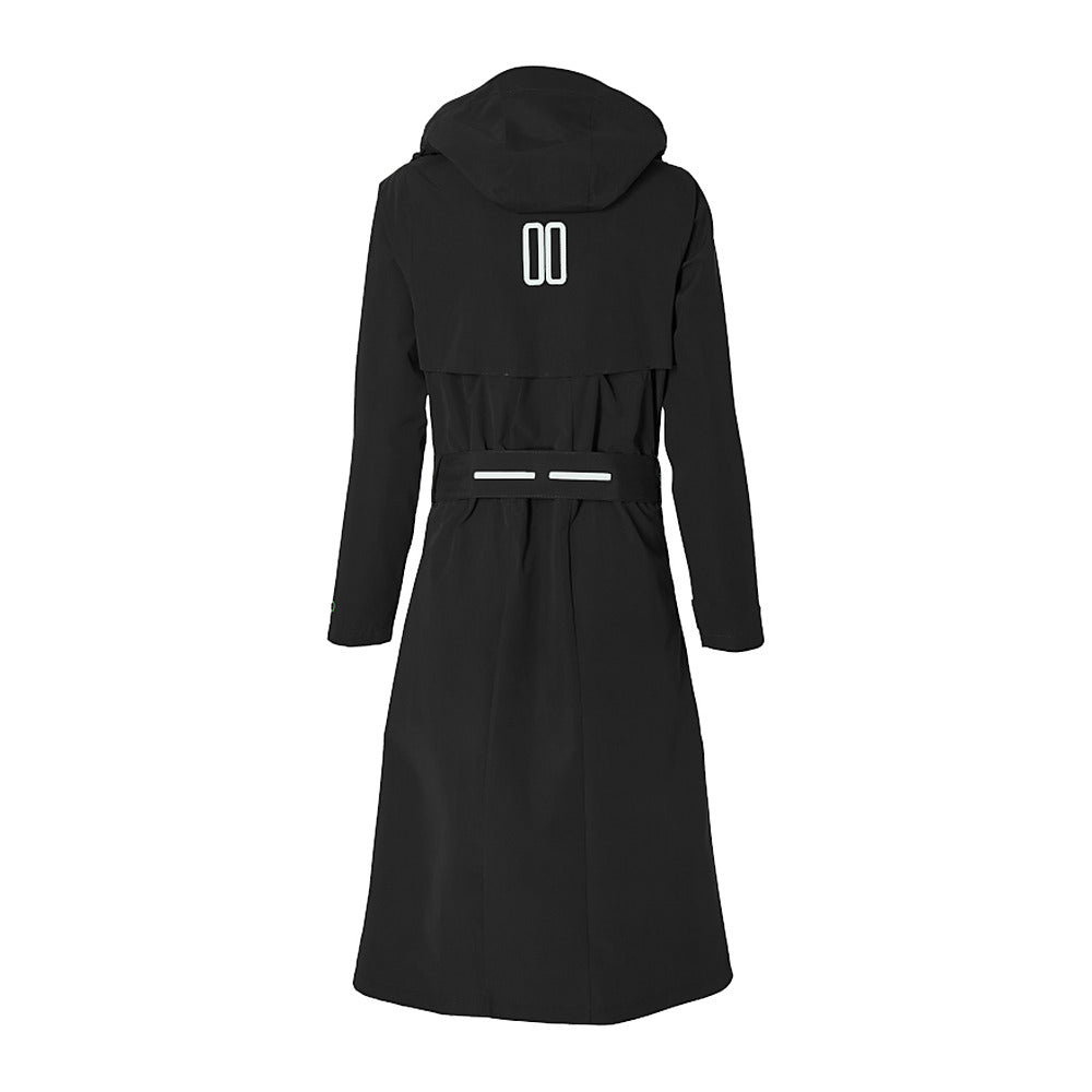 Trench-coat de pluie vélo Basil Mosse femme coloris Jet Black - vue de dos