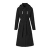Trench-coat de pluie vélo Basil Mosse femme coloris Jet Black - vue de face ceinture