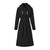 Trench-coat de pluie vélo Basil Mosse femme coloris Jet Black - vue de face ceinture