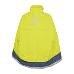 Cape de pluie vélo Tucano Urbano Garibaldina 2G jaune fluo, vue de face sur fond blanc