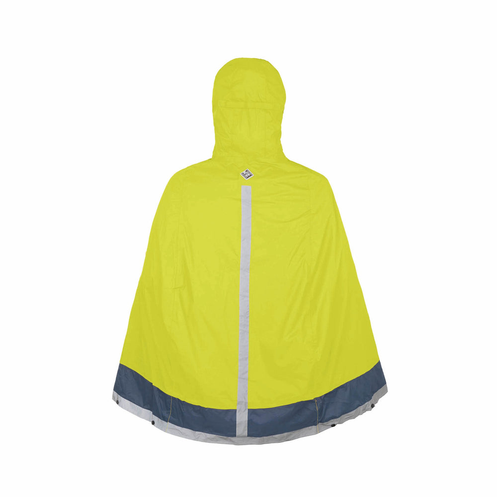 Cape Garibaldina 2G jaune fluo vue de dos avec bande réfléchissante