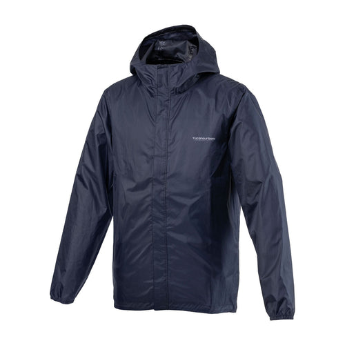 Veste de pluie vélo Tucano Urbano Nano Rain Start Hydroscud bleu foncé, vue de face sur fond blanc