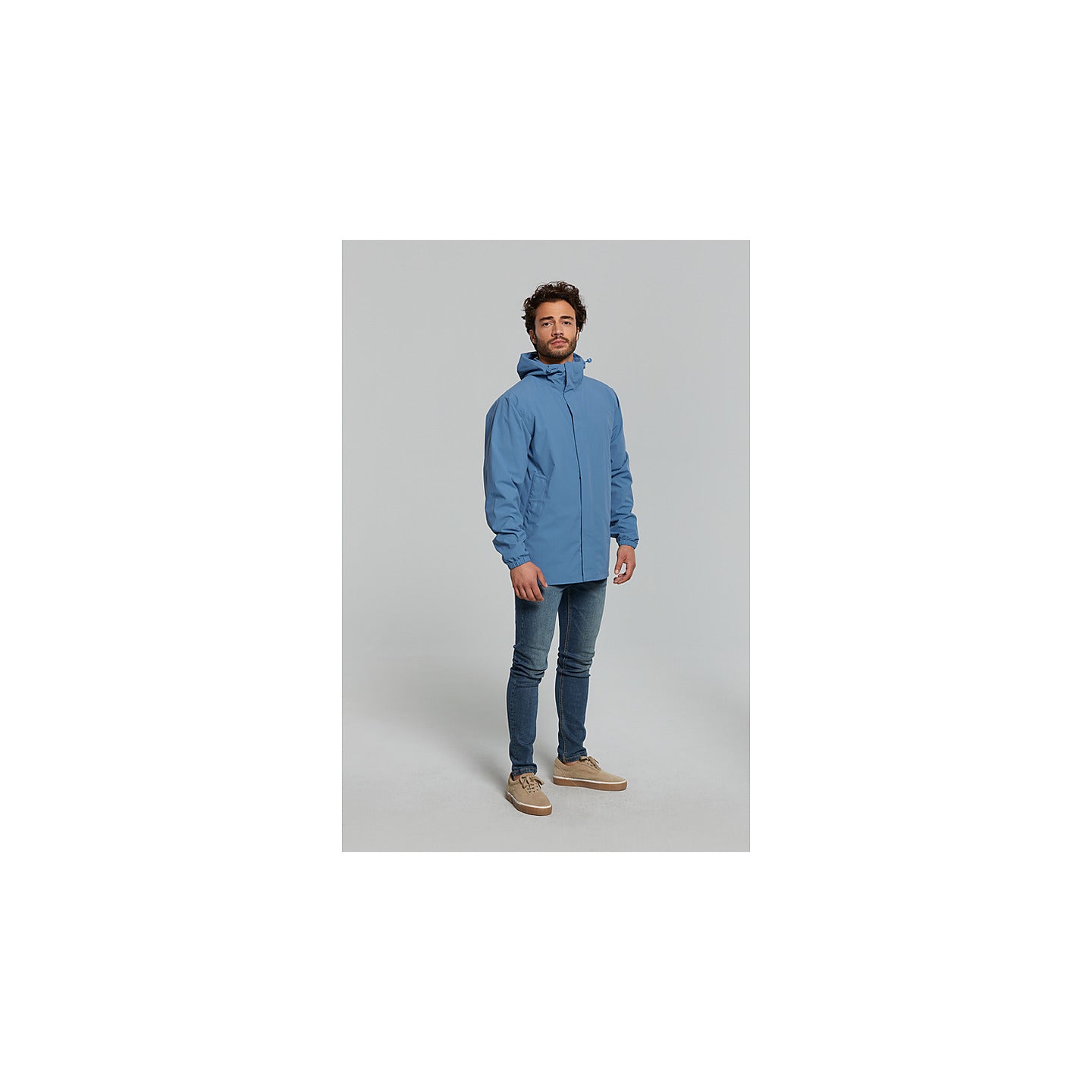 Veste de pluie Basil Hoga bleu horizon portee