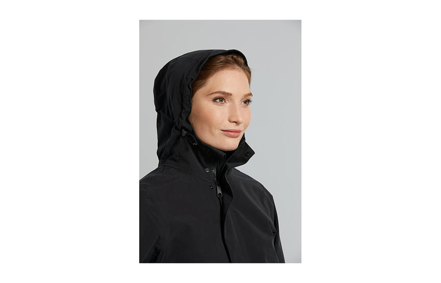 Veste de pluie Basil Mosse Parka femme portee