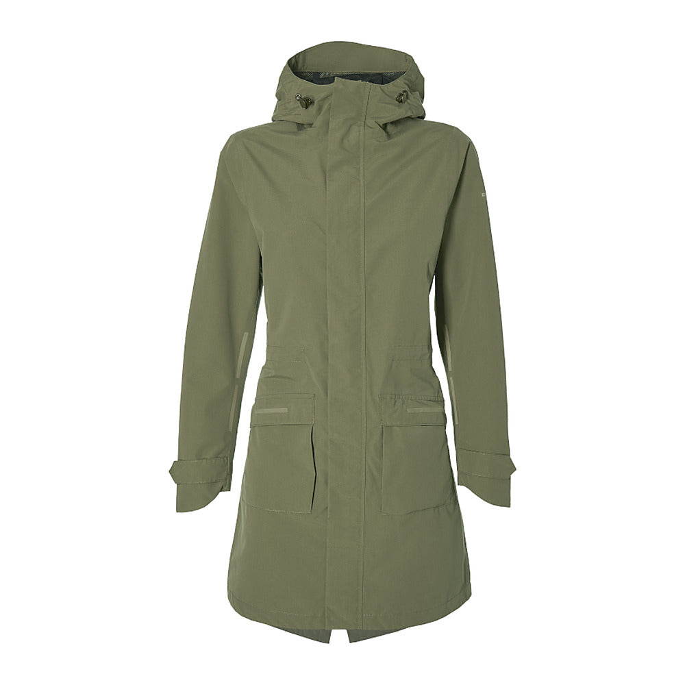 Veste de pluie vélo Basil Mosse Parka femme coloris Vert Olive - detail du tissu