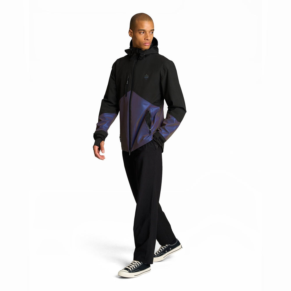 Veste vélo imperméable réfléchissante Urban Circus Iris Noir/Violet photo 4