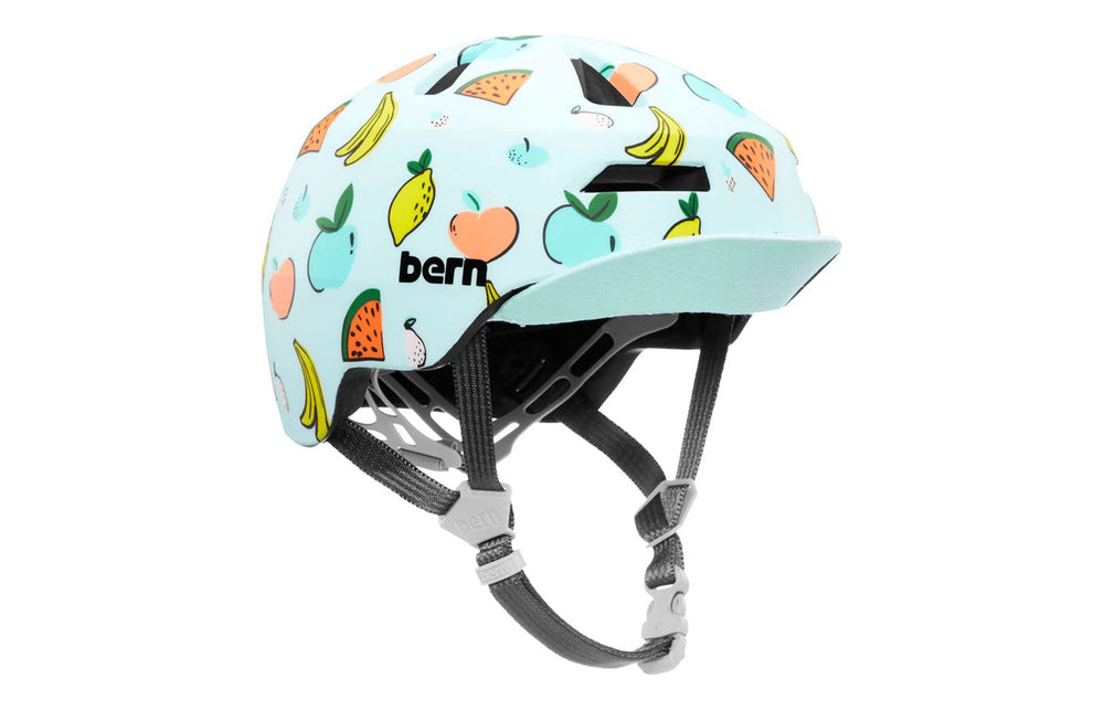Casque de vélo enfant avec visière Bern Nino 2.0 fun fruits